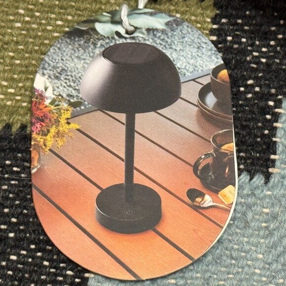 Threshold™ Solar and Rechargeable USB LED Outdoor Table Lamp, Black - Picture 13 of 14